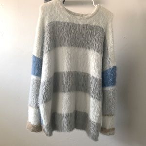 Dressed in LaLa Fuzzy Striped Sweater